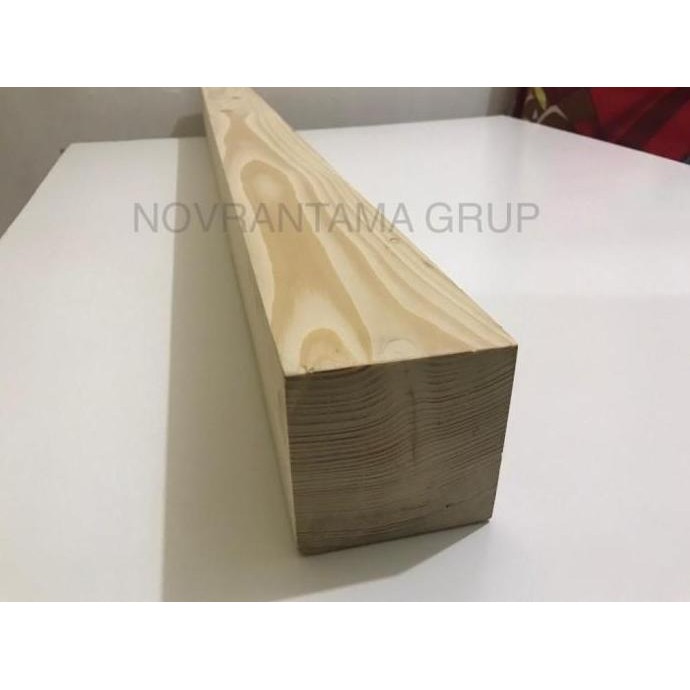 Balok Kayu Jati Belanda 10X10Cm Panjang 120Cm Balok Pinus Jati Belanda