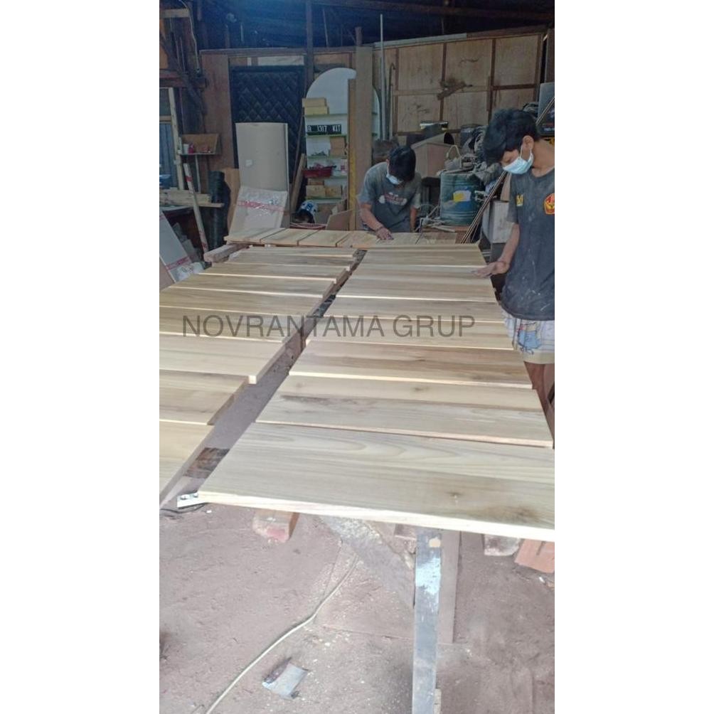 Papan Kayu Sungkai Oven 100X60Cm , Papan Ambalan Top Table Trap Tangga