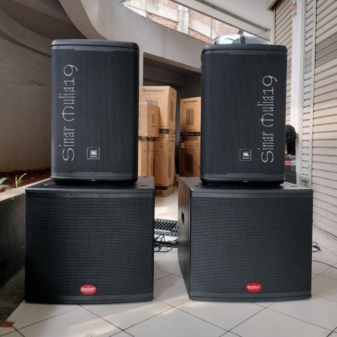 PAKET SOUND SYSTEM SPEAKER AKTIF JBL EON715 SUBWOOFER AKTIF 18 INCH BARETONE SW18 ORIGINAL ORIGINAL 