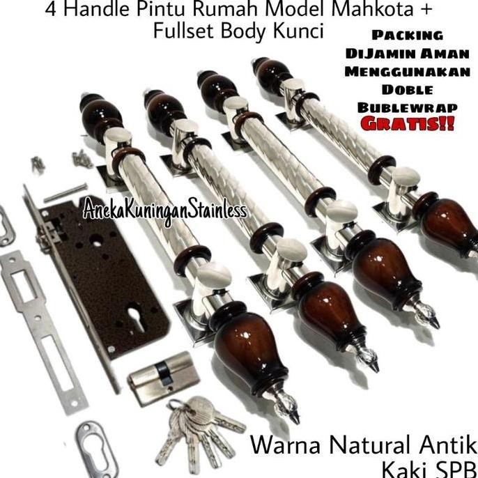 SATU SET HANDLE PINTU RUMAH 45CM MINIMALIS TARIKAN GAGANG PINTU PEGANGAN PINTU STAINLESS HENDEL HAND