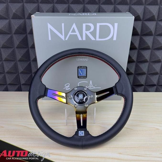 NARDI STIR RACING MOBIL KULIT BURNTIP BLUE UNIVERSAL ORIGINAL DAN TERPERCAYA