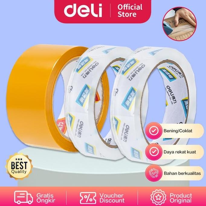 

DELI SEALING TAPE SELOTIP ISOLASI COKLAT 48MM*100Y*50UM 30239 ORIGINAL DAN TERPERCAYA