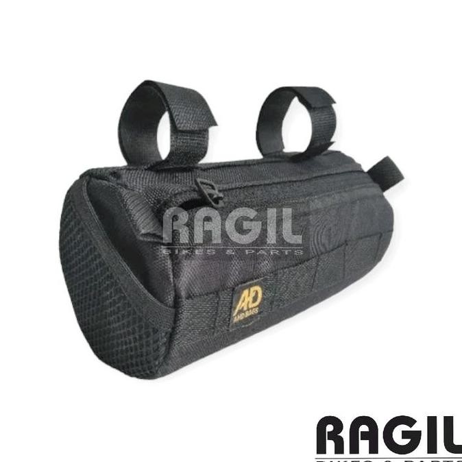 TAS STANG SEPEDA BULAT HANDLEBAR BAG SELI LIPAT MTB FEDERAL P HITAM