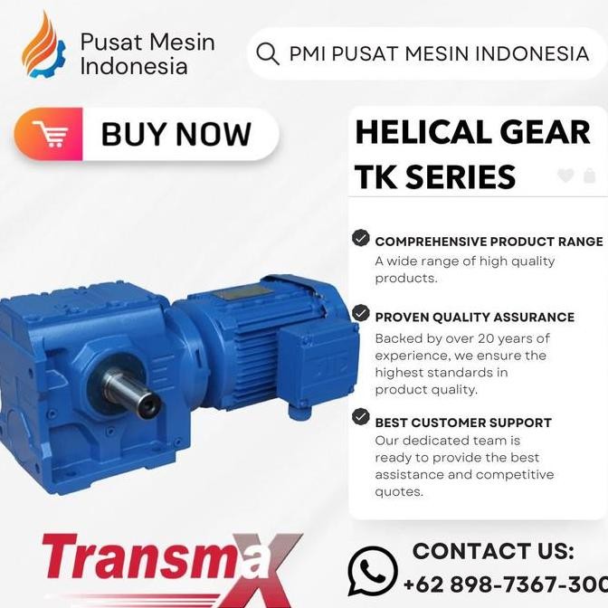 Helical Gear Motor Transmax Tk 97 Yda132M4 7.5Kw / 10Hp Gear Box Transmax/ Gearbox Dinamo/ Gear Box 