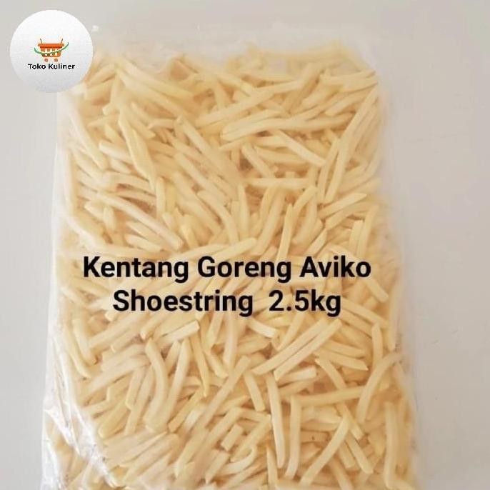 

Kentang Goreng Aviko Shoestring 2.5Kg Pasti Ori