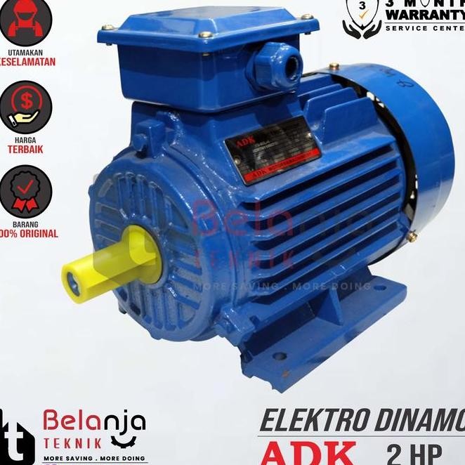 Adk Mesin Penggerak Dinamo Electro Motor 2 Hp 3 Phase 4 Pole