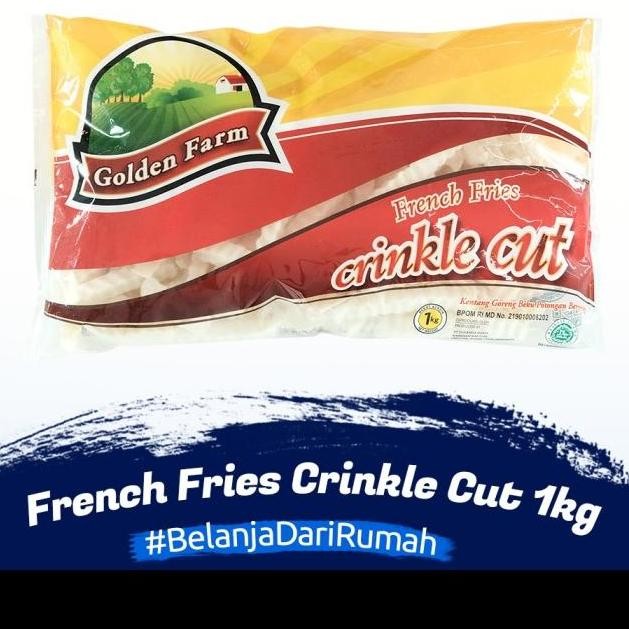 

Golden Farm Kentang Goreng French Fries Crinkle Cut 1 Kg - 1 Kg Terlaris