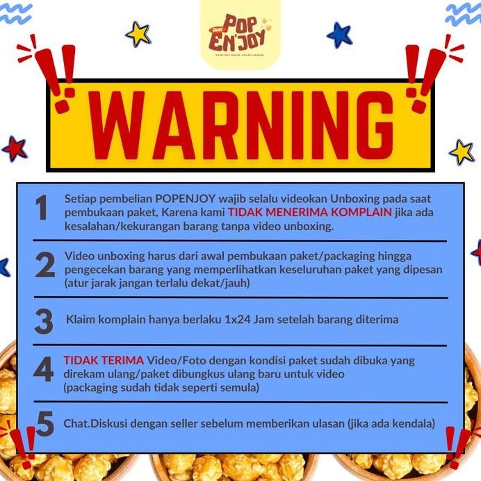 

[Baru] Popcorn Caramel 500Gr - Popenjoy / Makanan Manis Crispy Camilan Popkron Snack Jagung Cemilan Food Instan Bumbu Kriuk Pasti Ori