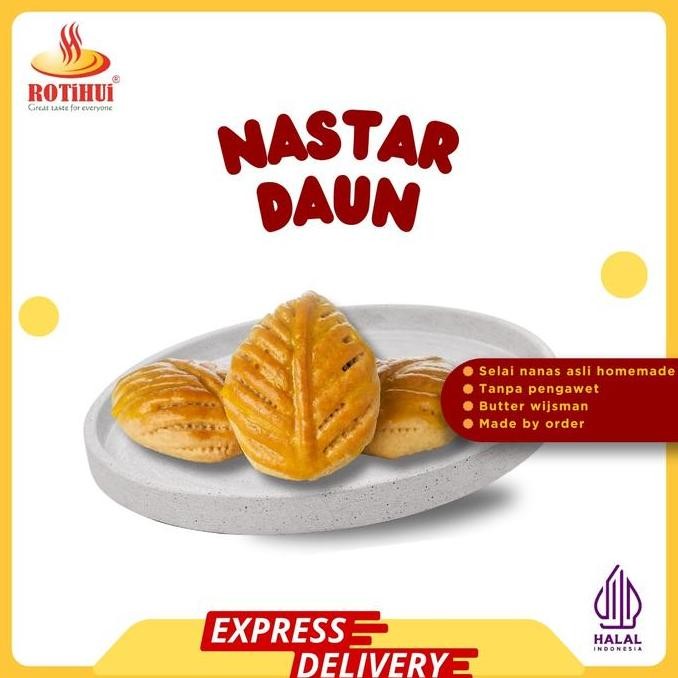 

Nastar Daun ROTIHUI Isi 3pcs - Kue Kering Unik Lebaran Halal Premium Stok Terbatas