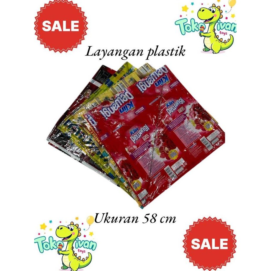 

(Allthebest) Grosir Layang-Layang Plastik & Kertas 50 dan 100 pcs Ukuran 58 cm Murah Berkualitas Layangan Jabrug Harga grosir