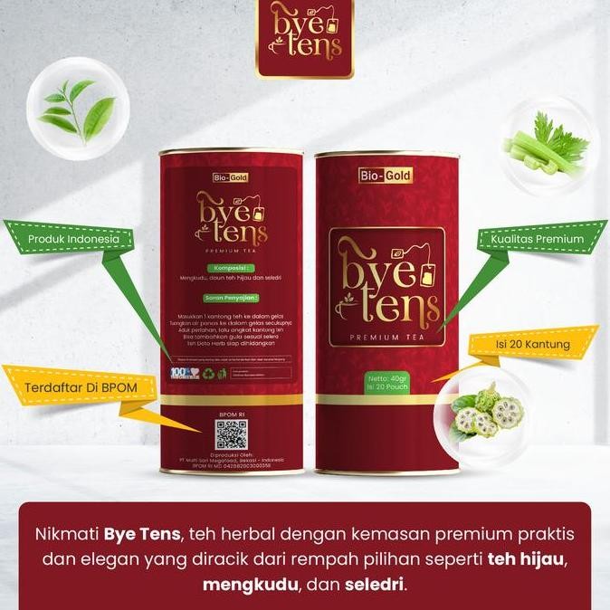 

Bye Tens Bio Gold Premium Tea Teh Herbal Alami 20 Pouch Green Greentea Membantu Mengatasi Hipertensi Pasti Ori