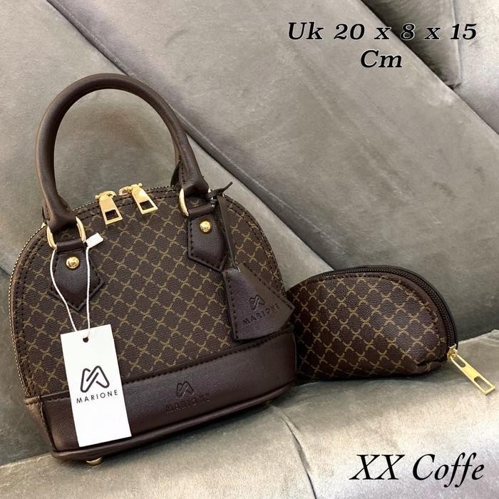 SC MARIONE - Tas Selempang Wanita ALMA SOLID bag Dapat (2 Tali)-LIMITED EDITION - Selempang wanita f