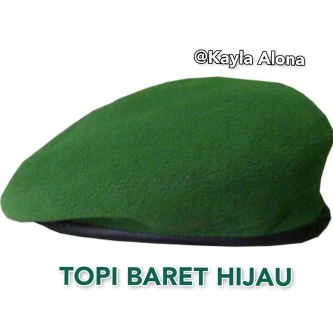 (Allthebest) TOPI BARET HIJAU BARET HIJAU LUMUT