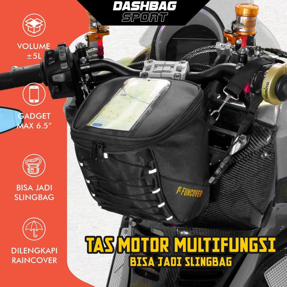 Tas Motor Stand phone Holder HP Dashbag Tankbag Kapasitas besar Selempang Waterproof Nmax