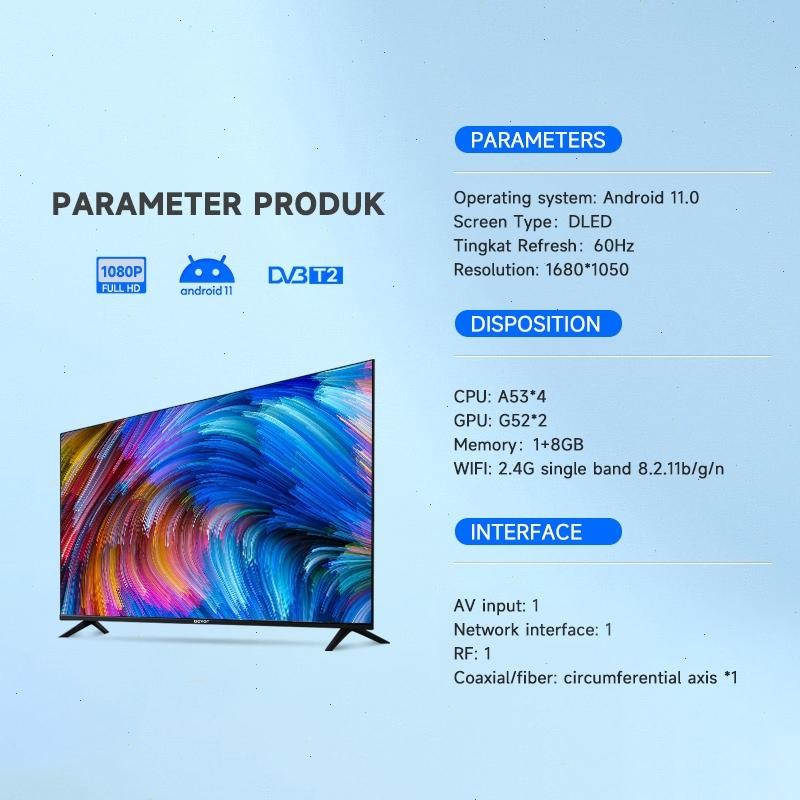 NS Animax Smart TV LED Android 27 Inch 30 Inch TV Digital 21/22/24/25/27/30 inch Digital TV LED Tele