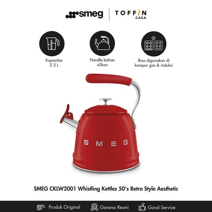 NC SMEG Whistling Kettle WKF01 - Kettle Stainless steel