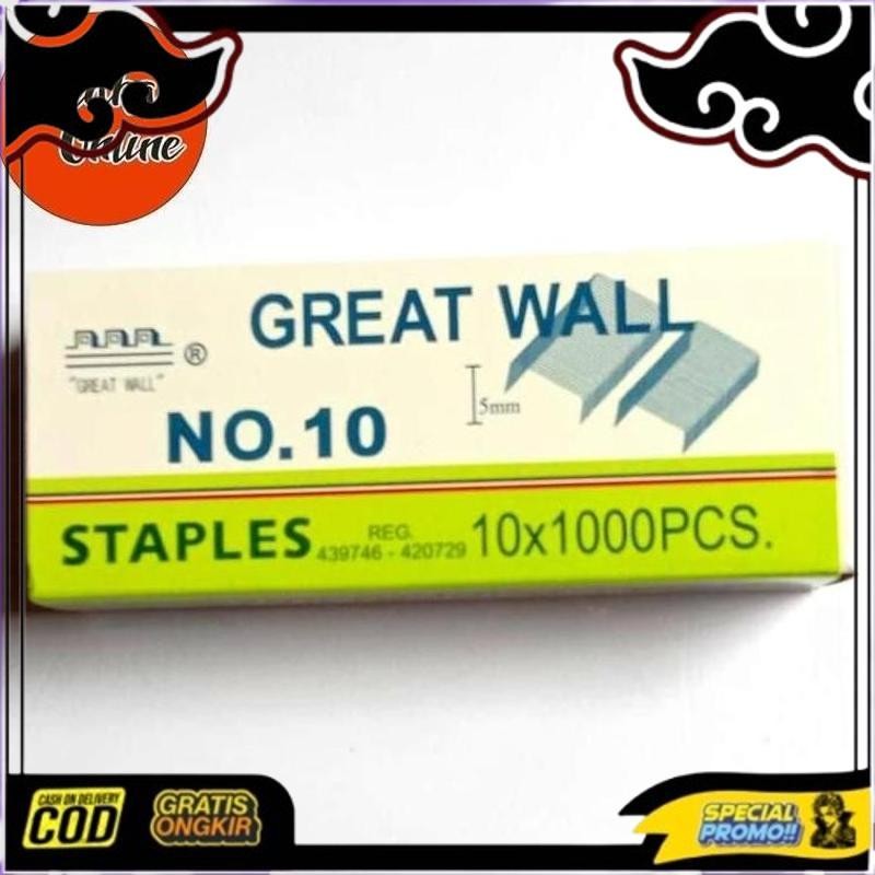 

Trending Trend Isi Staples Great Wall No.10 Original (1 Pak Isi 10 Box) Trend