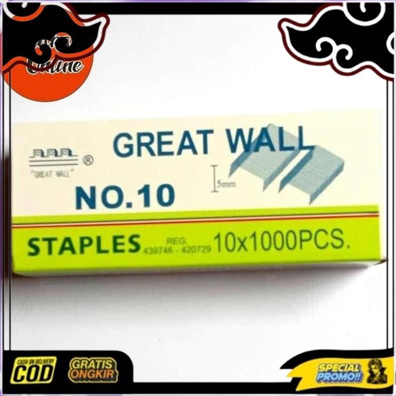 

Cod Trend Isi Staples Great Wall No.10 Original (1 Pak Isi 10 Box) Trend
