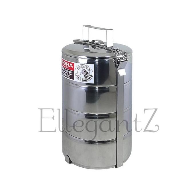 Rantang Makan Stainless Steel Zebra 4 Susun Diameter 16Cm ( 150164 )