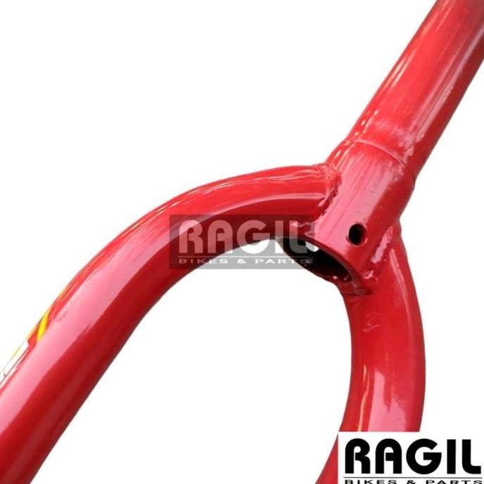 FORK SEPEDA 20 LIPAT SELI OVERSIZE OS PLATINUM GARPU GARBU UKURAN 20" INCH CAKRAM DISC BRAKE MERAH B