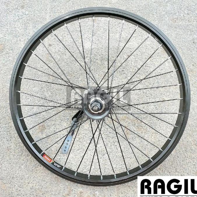 WHEELSET SEPEDA 20 INCH TORPEDO ARAYA JA25 VELG RIM RIMS JARI RODA JARI JARI ALUMUNIUM ALLOY HITAM B
