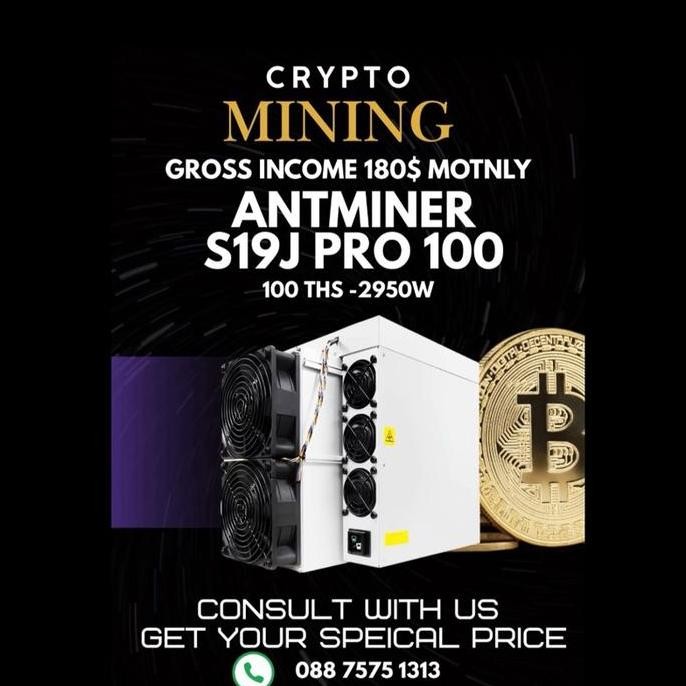 ANTMINER S19J PRO 100 TH BITMAIN BITCOIN MINER ASIC ORIGINAL DAN TERPERCAYA