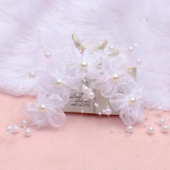 Hiasan Rambut Pengantin Bunga Mutiara
