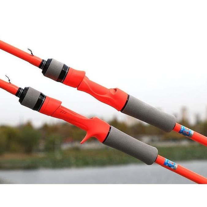 Fishing rod CALDARI Joran Pancing Carbon Sutet 2 Bagian Tongkat Pancing Putar/Casting MH Power