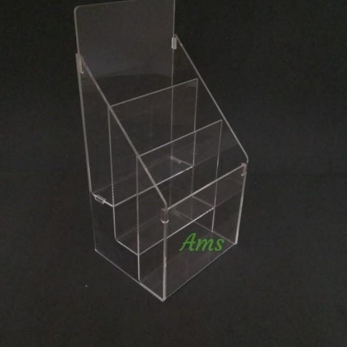 

Akrilik Tempat Brosur Susun A4 Tebal Bahan 2Mm
