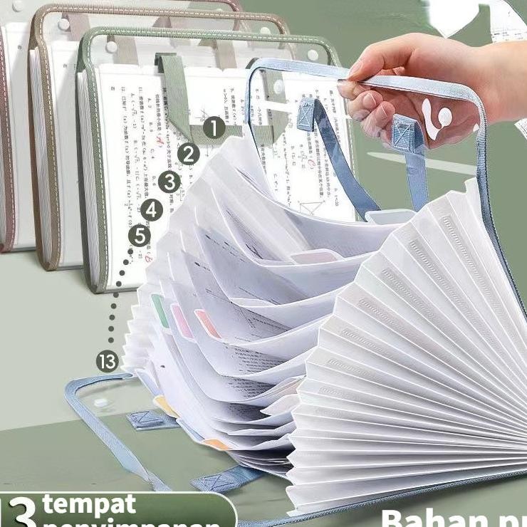 

Bening File Folder Document Bag Tas Dokumen File A4 13 Sekat Uji Kantong Kertas