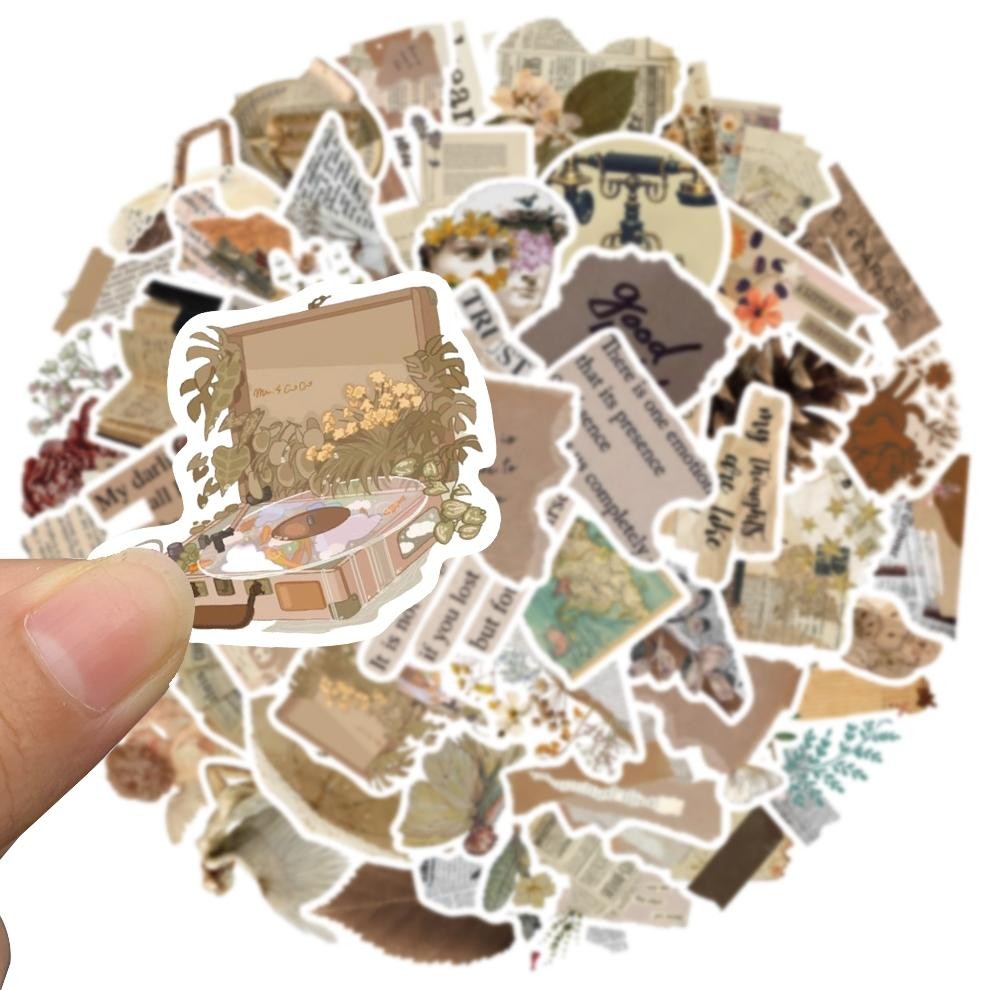 

Stiker Set Stiker Paket 50PCS Retro Stiker lucu mundur Anti Air Stikers Berperekat Waterproof sticker decal buat Motor Helm Buku Journal Koper Casing HP Laptop Botol Minum BT-79