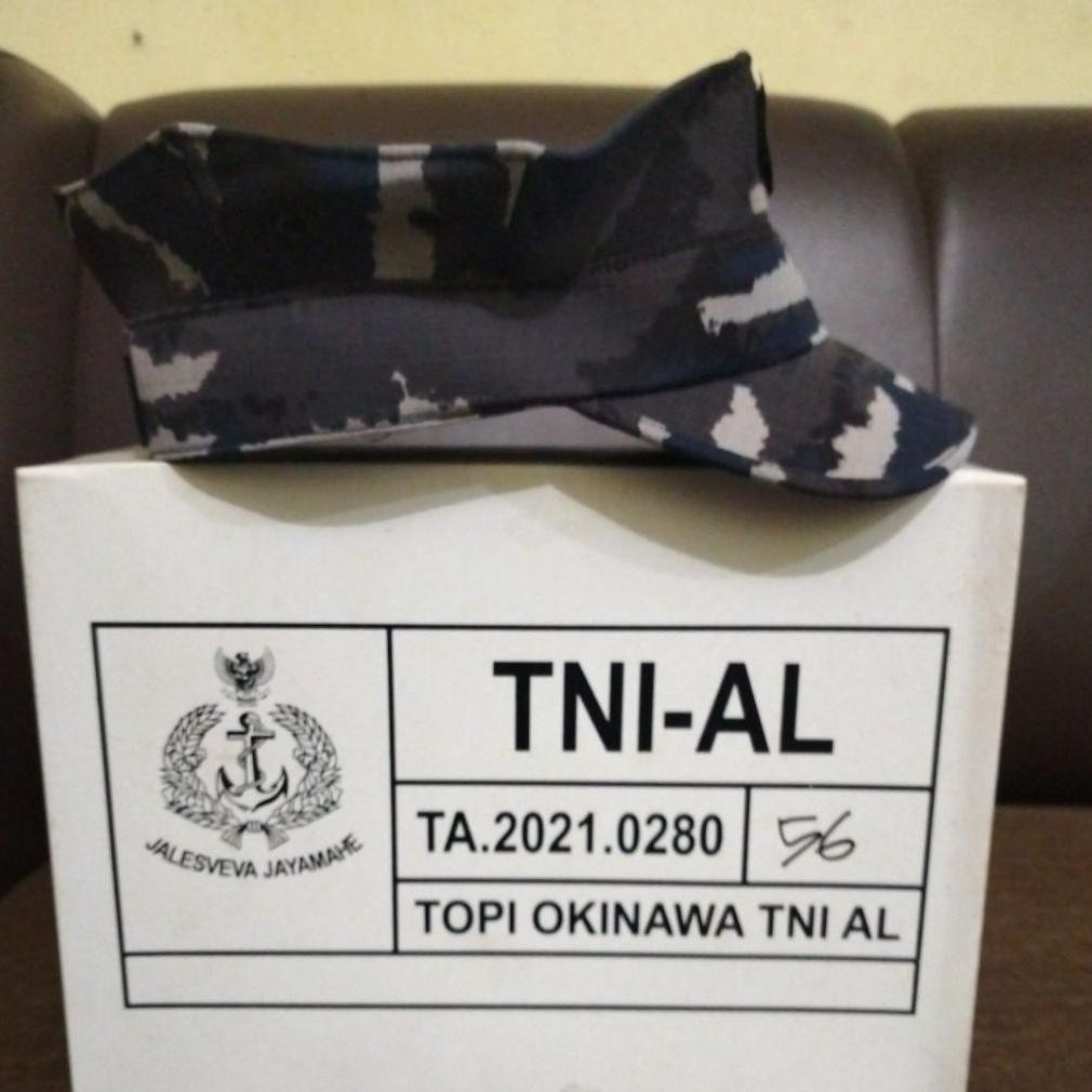 Topi pet Okinawa TNI AL( layar) ori jatah MURAH