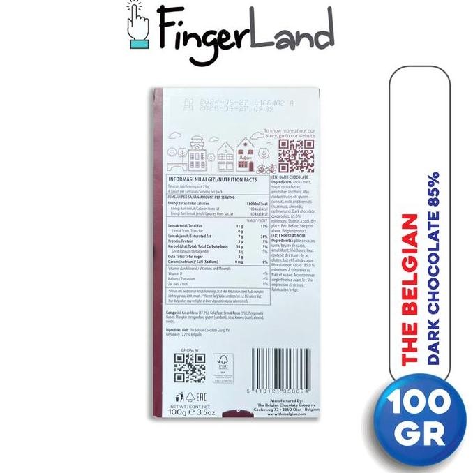 

RPS THE BELGIAN Dark Chocolate 85% 100 gram Cokelat Hitam