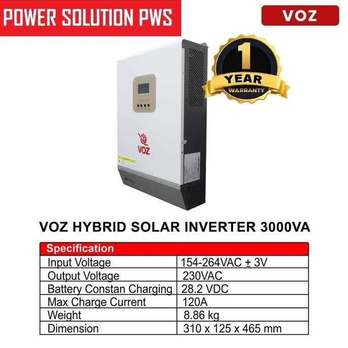 VOZ SOLAR INVERTER HYBRID 3KVA / 3000VA HYBRID SOLAR INVERTER 3 KVA
