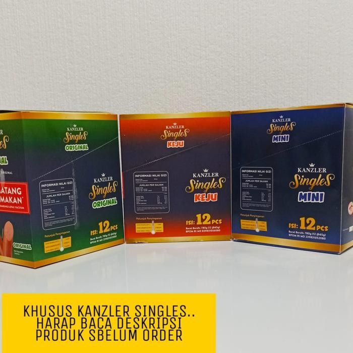 

Ff 1 Box - Kanzler Singles Original / Keju / Mini 65Gr / 65 Gr - Isi 12