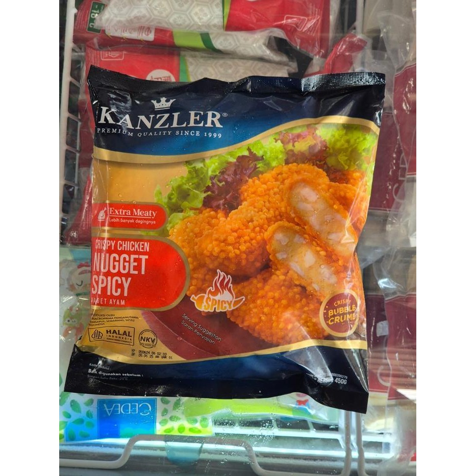 

Ff Kanzler Crispy Chicken Nugget Spicy 450Gr - Nugget Pedas