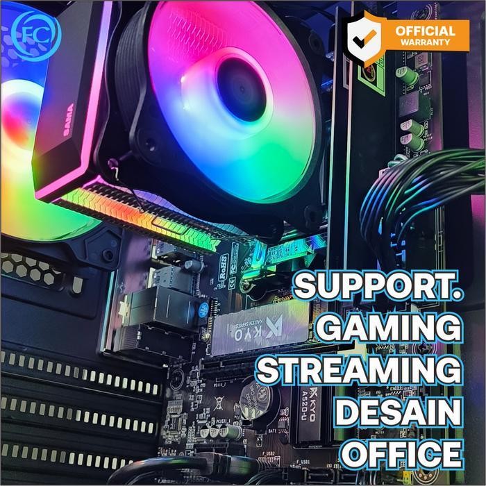 Pc Gaming Full Set Rgb + Monitor Siap Pakai (Valorant Pubg Fortnite)