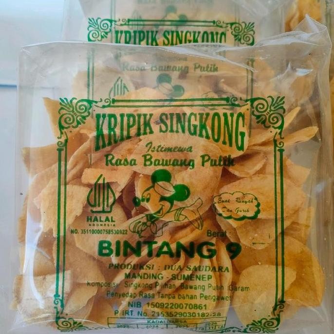 

RPS Keripik Singkong Madura Paket 10pcs - Keripik Singkong Bintang 9 - Keripik Singkong Manding Sumenep Kripik