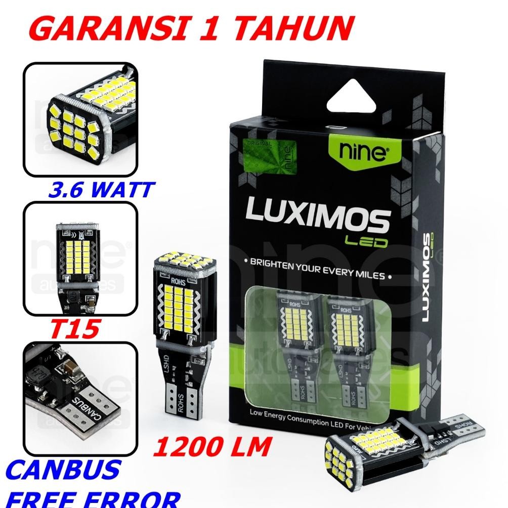 DE176 >> LAMPU LED T15 48 MATA LUXIMOS GS2 LAMPU MUNDUR SENJA MOBIL CSP EXTREME BRIGHT