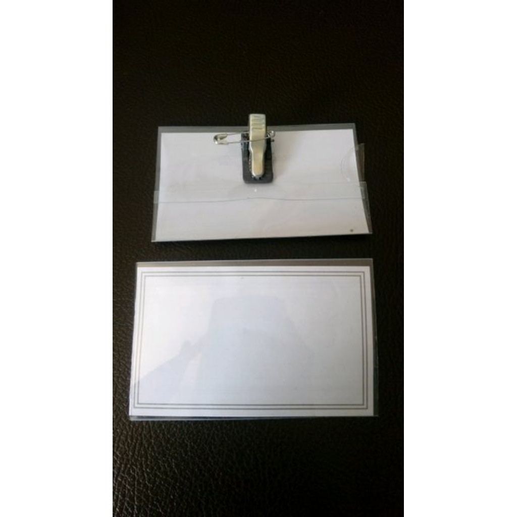 Name tag id card jepit | plastik mika id card jepit