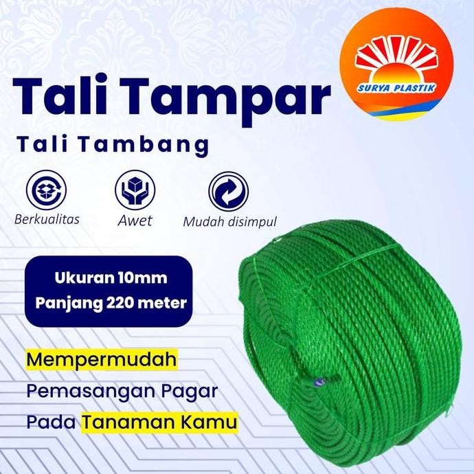 

Ready Stock Tali Tampar Ukuran 10Mm Panjang 220 Meter Kualitas Terjamin