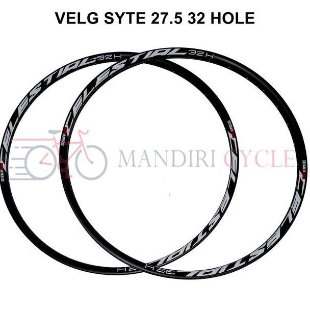 Rims Rim Ve Sepeda Sepasang 27.5 Syte Celestial 32 H Double Wall