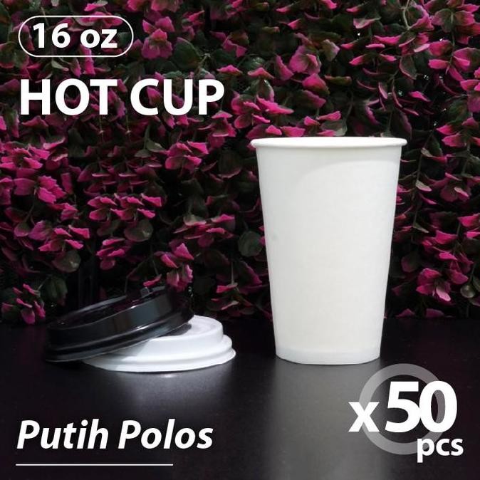 Pak isi 50 pcs - Paper Cup 16 oz HOT - Paper Cup 16oz - Gelas Kertas