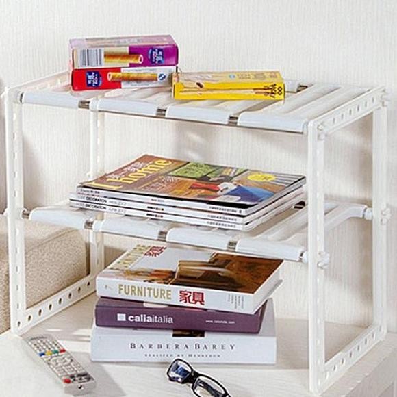 Rak Buku Laptop Organizer Rak Besi Susun Minimalis Kokoh Meja Printer