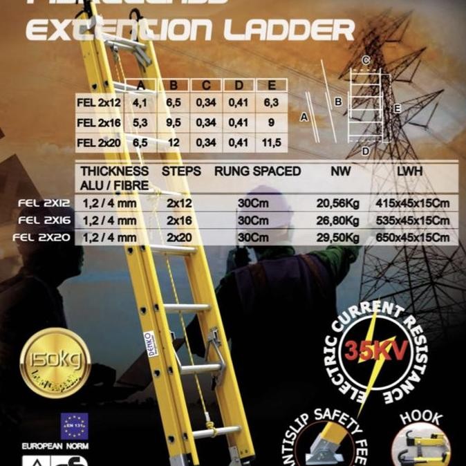 Tangga Fiberglass Pln 9.6 Meter Denko Co