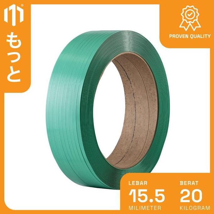 

Tali Strapping Band 15,5Mm / 20Kg Hijau - Pet - 1 Roll - Tali Packing Motto Co