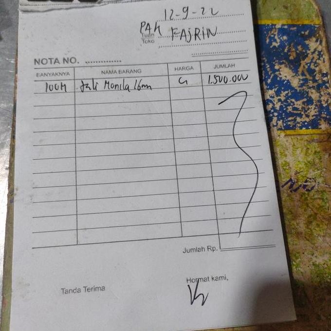 

Tali Manila 16 Mm 100 Meter Orderan Pak Fajrin Co