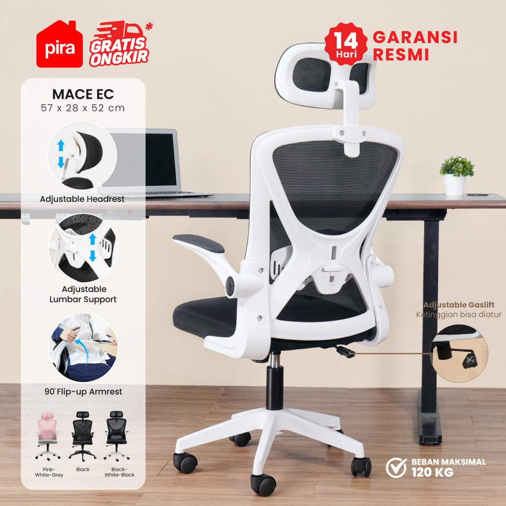 PIRA WORK -  MACE EC Kursi Kerja / Kursi Kantor / Kursi Ergonomis / Kursi Kantor Hidrolik / Kursi Ja