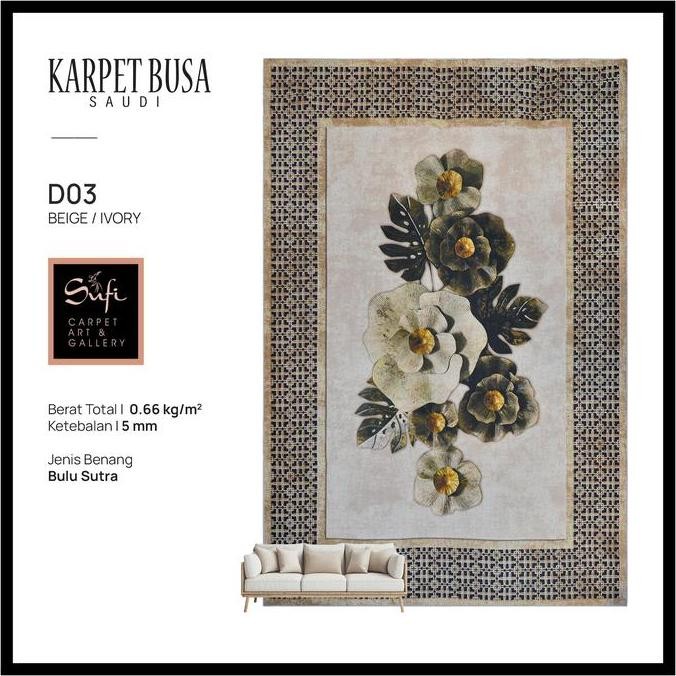 Karpet Lantai Busa Premium 200x300 Cm D03