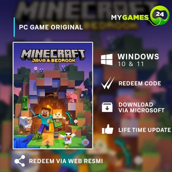 Minecraft Windows 10 Redeem Code Pc Game Original Berkualitas